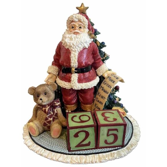 Fitz & Floyd Santa Count Down Calendar Christmas Blocks Musical Here Comes Santa - Picture 1 of 11
